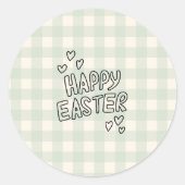 Happy Easter Pattern Runder Aufkleber (Vorderseite)