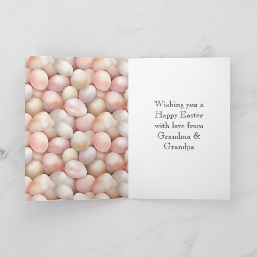 Happy Easter Peach Pink Eggs   Karte (Innenseite)