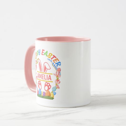 Happy Easter Personalized  Tasse (Vorderseite Links)