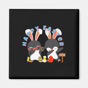 Happy Easter Pinguin Sticker Magnet
