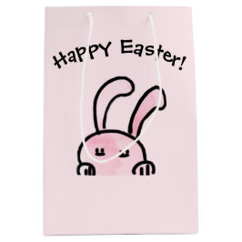 Happy Easter Pink Gift Bag Mittlere Geschenktüte