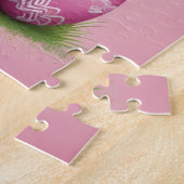 Happy Easter Pink Osterfest Personalisiert Puzzle (Seite)