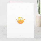 Happy Easter Pink Rabbit und Blume Card Karte (Rückseite)