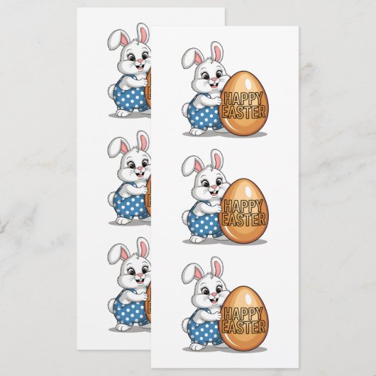 Happy Easter Polka Dot Bunny Einladung (Vorne/Hinten)