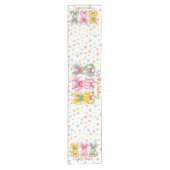 Happy Easter Polka Dot Oaster Bunnies Kurzer Tischläufer (Vorderseite)