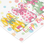 Happy Easter Polka Dot Oaster Bunnies Kurzer Tischläufer (Ecke)