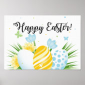 Happy Easter Poster - Ostereier Poster (Vorne)
