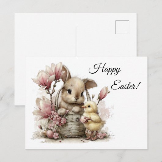 Happy Easter  Postkarte (Vorne/Hinten)