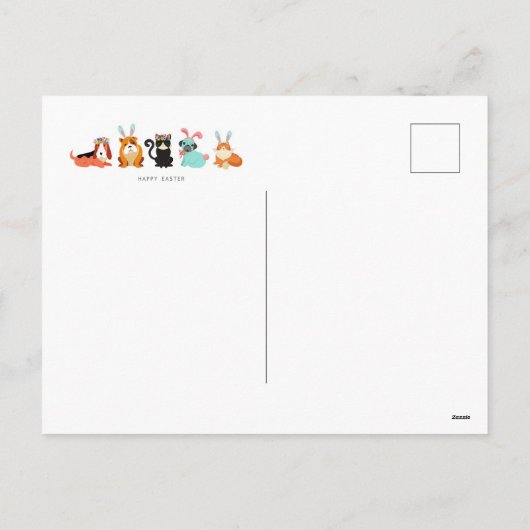 Happy Easter Pub Hund Postkarte (Rückseite)
