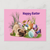 Happy Easter Pub Hund Postkarte (Vorderseite)