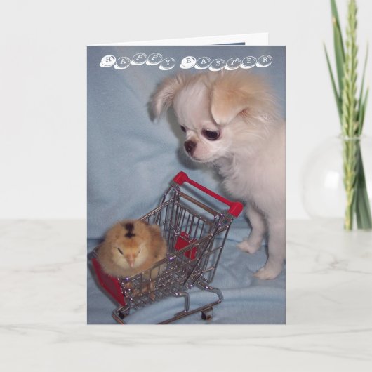 Happy Easter Puppy Card Feiertagskarte (Vorderseite)