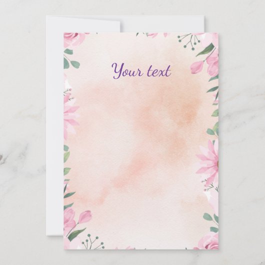 Happy Easter - purple egg with photo Einladung (Rückseite)