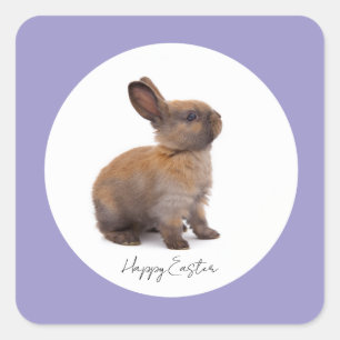 Happy Easter Quadratischer Aufkleber