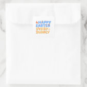 Happy Easter Quadratischer Aufkleber (Tasche)