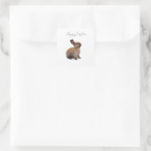 Happy Easter Quadratischer Aufkleber (Tasche)