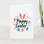 Happy Easter Rabbit Ears Card Karte (Vorderseite)