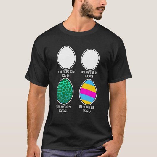 Happy Easter Rabbit Egg Dragon Turtle Chicken Egg T-Shirt (Vorderseite)
