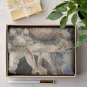 Happy Easter Rabbit mit farbigen Eiern Seidenpapier (Geschenk)