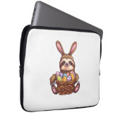 Happy Easter Rabbit Ostereier Basket Sloth Easte Laptopschutzhülle (Vorne Rechts)