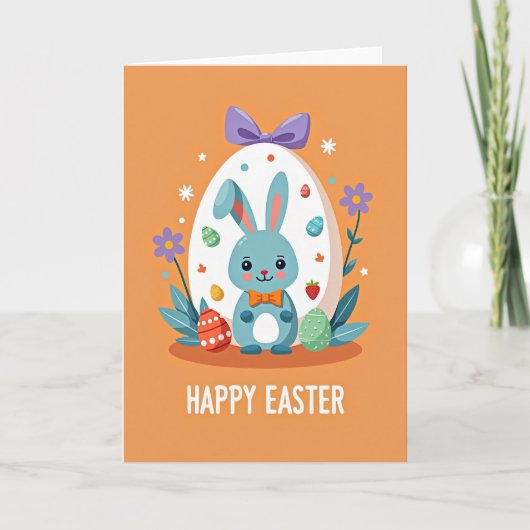 Happy Easter Rabbit Scene Card Karte (Vorderseite)