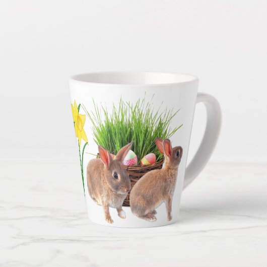 Happy Easter Rabbit Urlaub Saison Milchtasse (Rechte Ecke)
