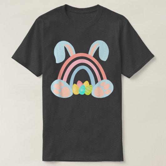 Happy Easter Rainbow Bunny Egg Easter Day Cute T-Shirt (Design vorne)