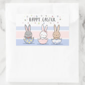Happy Easter rechteckige Aufkleber (Tasche)