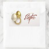 Happy Easter rechteckige Aufkleber (Tasche)