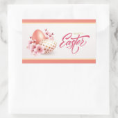 Happy Easter rechteckige Aufkleber (Tasche)