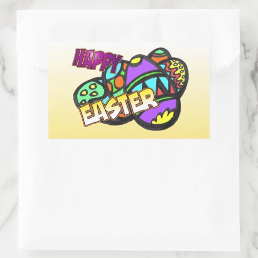 Happy Easter Rectangle Stickers (Tasche)