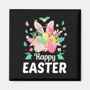 Happy Easter Redewendungen Ei Bunny Floral Geschen Magnet