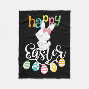 Happy Easter Redewendungen Ei Groovy Bunny Rabbit  Fleecedecke