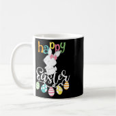 Happy Easter Redewendungen Ei Groovy Bunny Rabbit Kaffeetasse (Links)