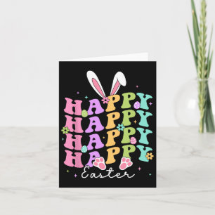 Happy Easter Redewendungen Ei Groovy Bunny Rabbit Karte