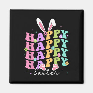 Happy Easter Redewendungen Ei Groovy Bunny Rabbit  Magnet