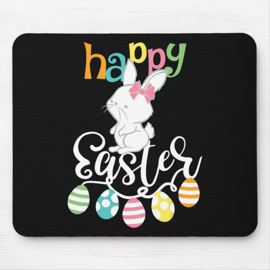 Happy Easter Redewendungen Ei Groovy Bunny Rabbit Mousepad (Vorne)