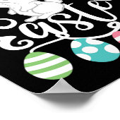 Happy Easter Redewendungen Ei Groovy Bunny Rabbit  Poster (Ecke)