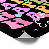 Happy Easter Redewendungen Ei Groovy Bunny Rabbit  Poster (Ecke)