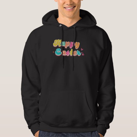 Happy Easter Retro Groovy Easter Day Hoodie (Vorderseite)