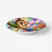 Happy Easter round kids holiday paper bowls produc Pappteller (Gewinkelt)