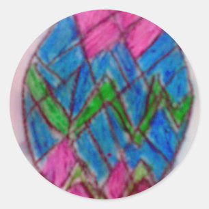 Happy Easter Runder Aufkleber