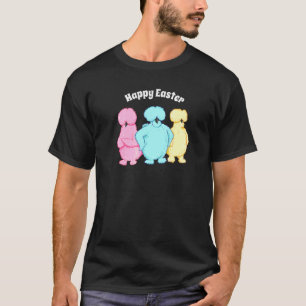 Happy Easter Sassy Silkie Chickens Drei Pastelgrab T-Shirt