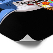 Happy Easter Shark Bunny With Easter Basket Boys G Poster (Ecke)