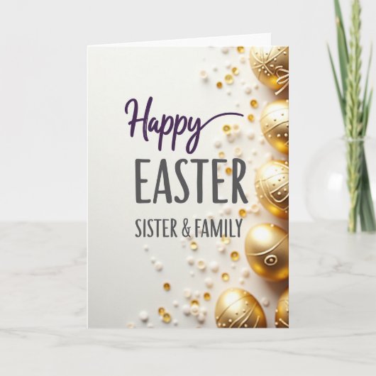 Happy Easter Sister Family Card Karte (Vorderseite)