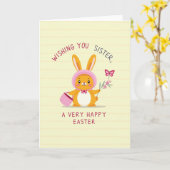 Happy Easter Sister Greeting Card Karte (Gelbe Blume)
