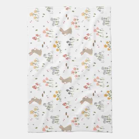 Happy Easter Sonnige Wildblumen Niedlich Kids back Geschirrtuch (Vertikal)