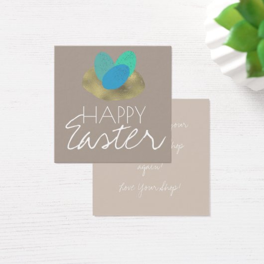 Happy Easter Speckled Egg Easter Nest Thank You (Schreibtisch)