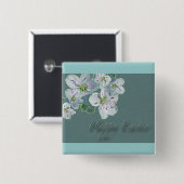 Happy Easter Spring Beauty Wildblume Button (Vorne & Hinten)
