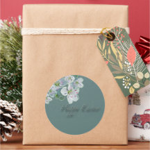 Happy Easter Spring Beauty Wildblume Classic Roun