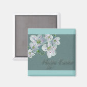 Happy Easter Spring Beauty Wildblume Magnet (Vorderseite/Rückseite)